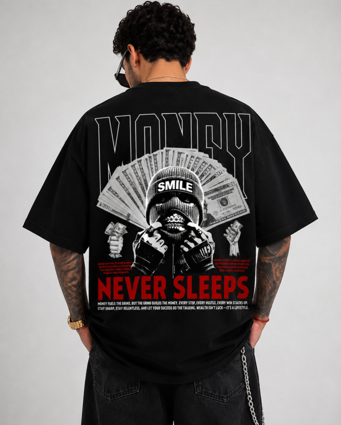 Money Oversized Graphic T-Shirt